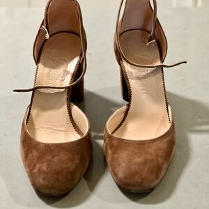J. Crew Brown Heels Suede Size 8